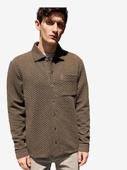 Mocha Brown Premium Textured Shacket - Image 6 of 9
