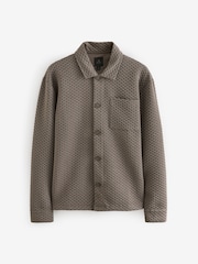 Mocha Brown Premium Textured Shacket - Image 7 of 9