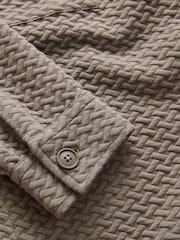 Mocha Brown Premium Textured Shacket - Image 9 of 9