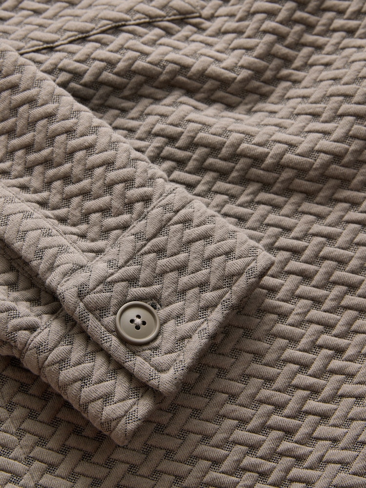Mocha Brown Premium Textured Shacket - Image 9 of 9