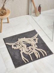 Grey Hamish 100% Cotton Shower Mat - Image 1 of 1