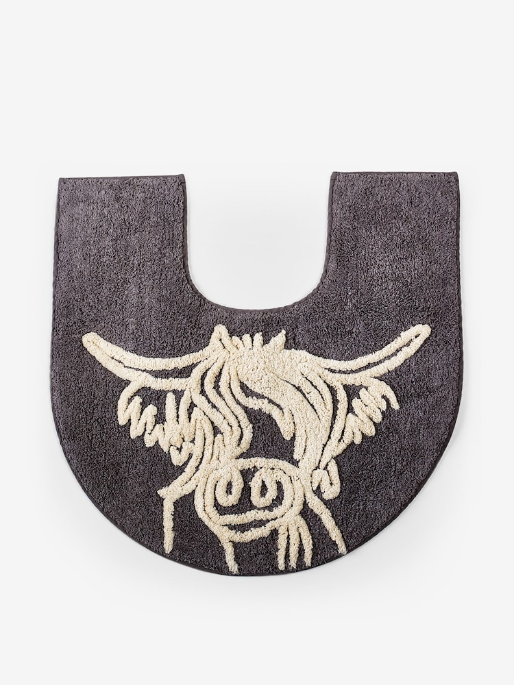 Grey Hamish 100% Cotton Pedestal Mat - Image 2 of 3