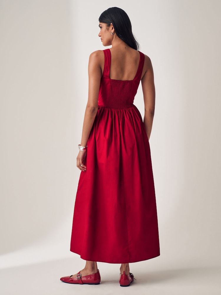Floral Dress Red Cotton Summer Dress Floral Madewell Dress Shopbop Red Dress  Shop Red Poplin Dress