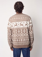 Natural 100% Cotton Christmas Crew Sweatshirt - Image 3 of 8