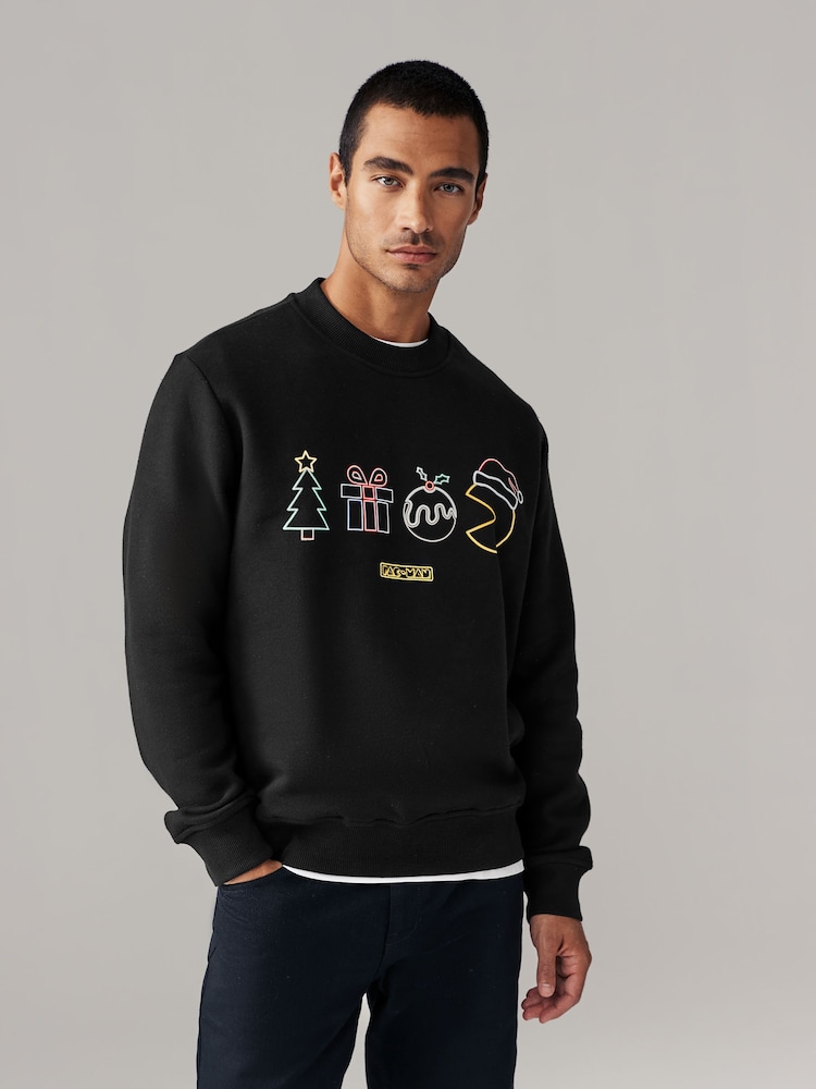 Pacman Overhead Christmas Sweatshirt - Image 1 of 8