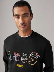 Pacman Overhead Christmas Sweatshirt - Image 5 of 8