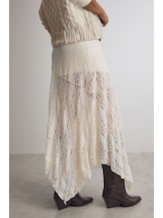 Cream Lace Maxi Skirt - Image 2 of 7