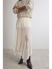 Cream Lace Maxi Skirt - Image 3 of 7