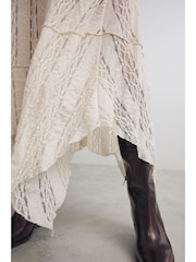 Cream Lace Maxi Skirt - Image 4 of 7