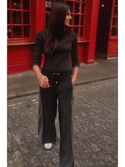 Black Side Stripe Track Trousers - Image 1 of 7