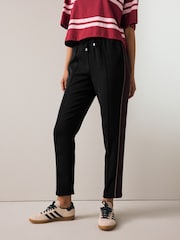 Black Tapered Track Pant Trousers - Image 3 of 8