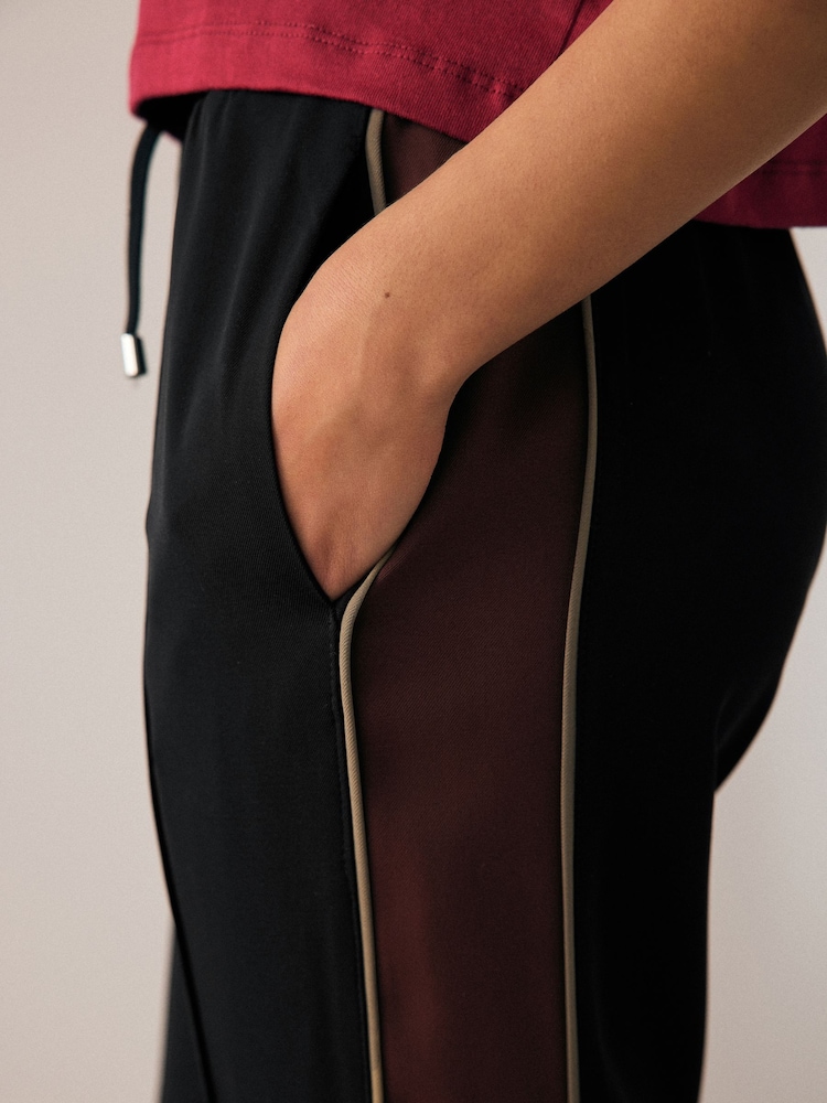 أسود - Tapered Track Pant Trousers - صورة 2 من 3