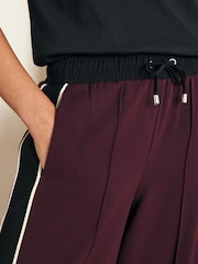 Burgundy Red Side Stripe Track Trousers - Image 3 of 5