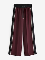 Burgundy Red Side Stripe Track Trousers - Image 4 of 5