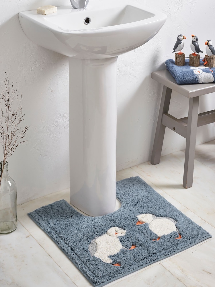 Blue Puffin 100% Cotton Pedestal Mat - Image 1 of 3