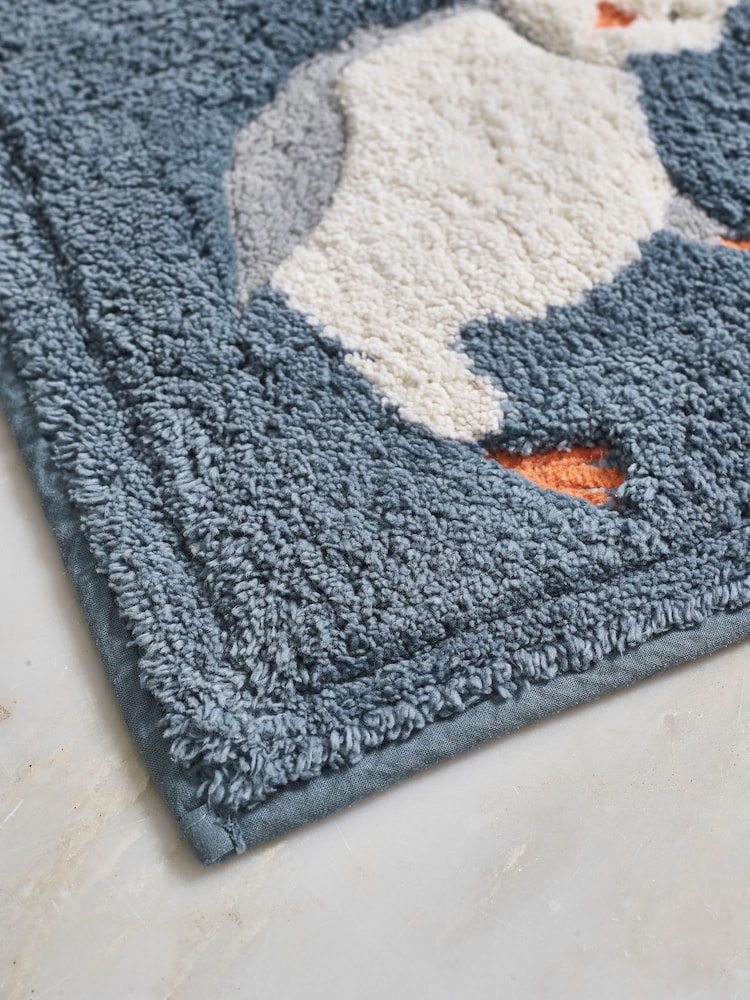 Blue Puffin 100% Cotton Pedestal Mat - Image 3 of 3