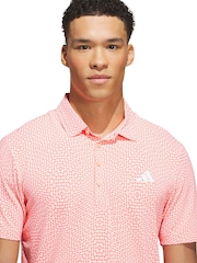 Adidas Golf Pink Tour Deco Polo Shirt - Image 4 of 6