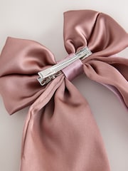Pink Satin Bow Clip - Image 4 of 4
