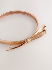 Rose Gold Metallic Bow Aliceband - Image 1 of 4