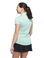 adidas Golf Green Solid Performance Short Sleeve Polo Shirt - Image 2 of 6