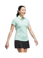 adidas Golf Green Solid Performance Short Sleeve Polo Shirt - Image 3 of 6