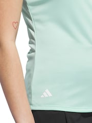 adidas Golf Green Solid Performance Short Sleeve Polo Shirt - Image 5 of 6