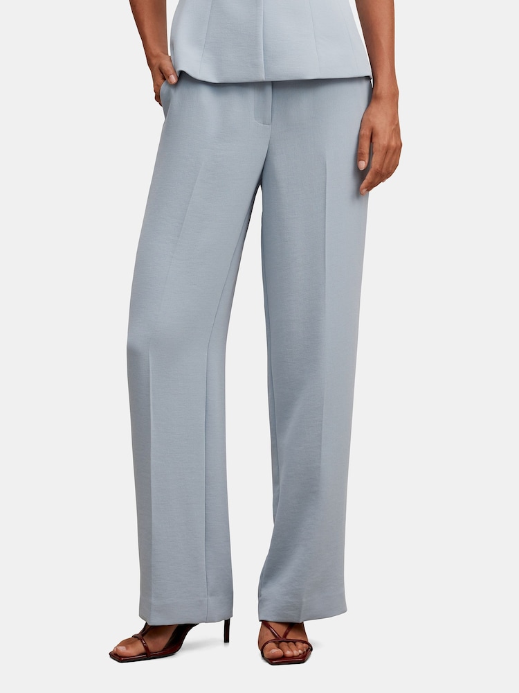 Forever New Blue Dani Straight Leg Trousers - Image 1 of 5