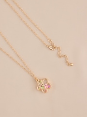 Gold Flower Initial Necklace - Image 10 of 14