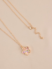 Gold Flower Initial Necklace - Image 14 of 14