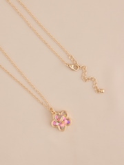 Gold Flower Initial Necklace - Image 3 of 14