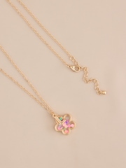 Gold Flower Initial Necklace - Image 8 of 14