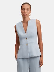 Forever New Blue Lindsey Waistcoat - Image 1 of 5