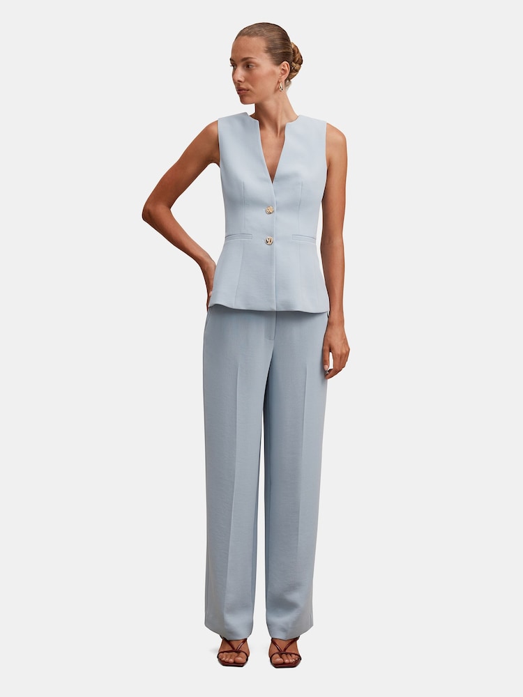 Forever New Blue Lindsey Waistcoat - Image 5 of 5