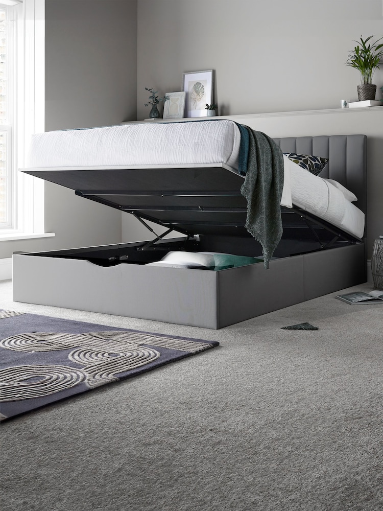 Time 4 Sleep Light Grey Onelife End Lift Ottoman Storage Bed - Image 2 of 4