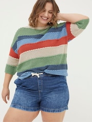 FatFace Ashby Mid Denim Pull-On Shorts - Image 3 of 5