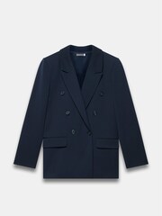 Mint Velvet Blue Double Breasted Blazer - Image 3 of 4