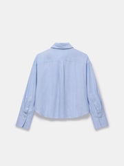 Mint Velvet Blue Cropped Utility Shirt - Image 3 of 3