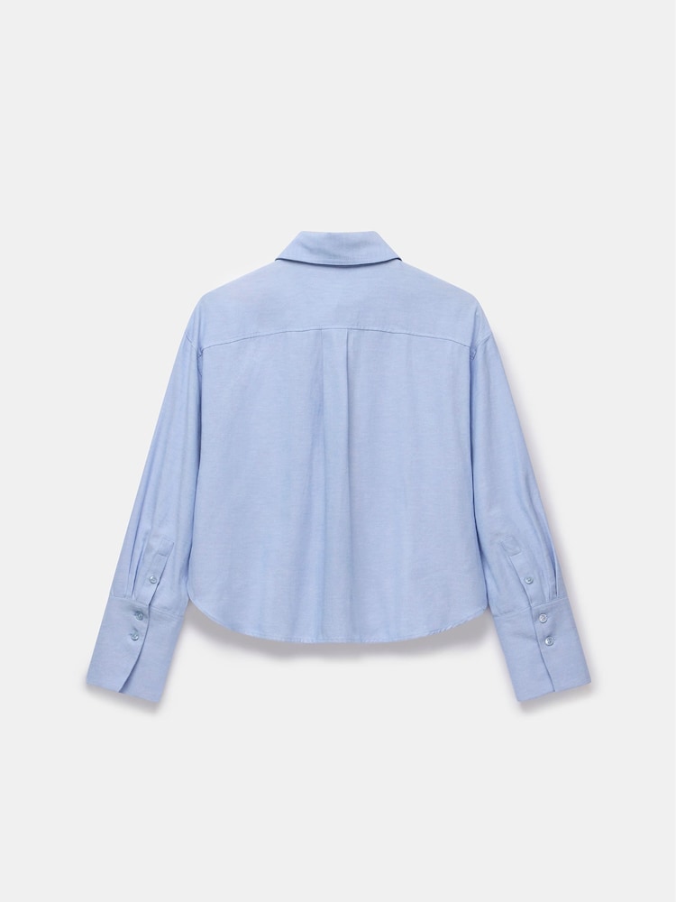 Mint Velvet Blue Cropped Utility Shirt - Image 3 of 3