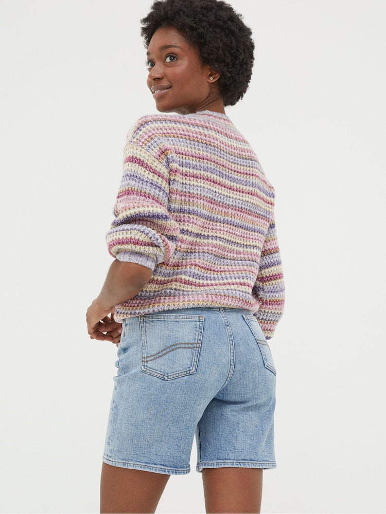 FatFace Darley Blue Denim Shorts - Image 2 of 4
