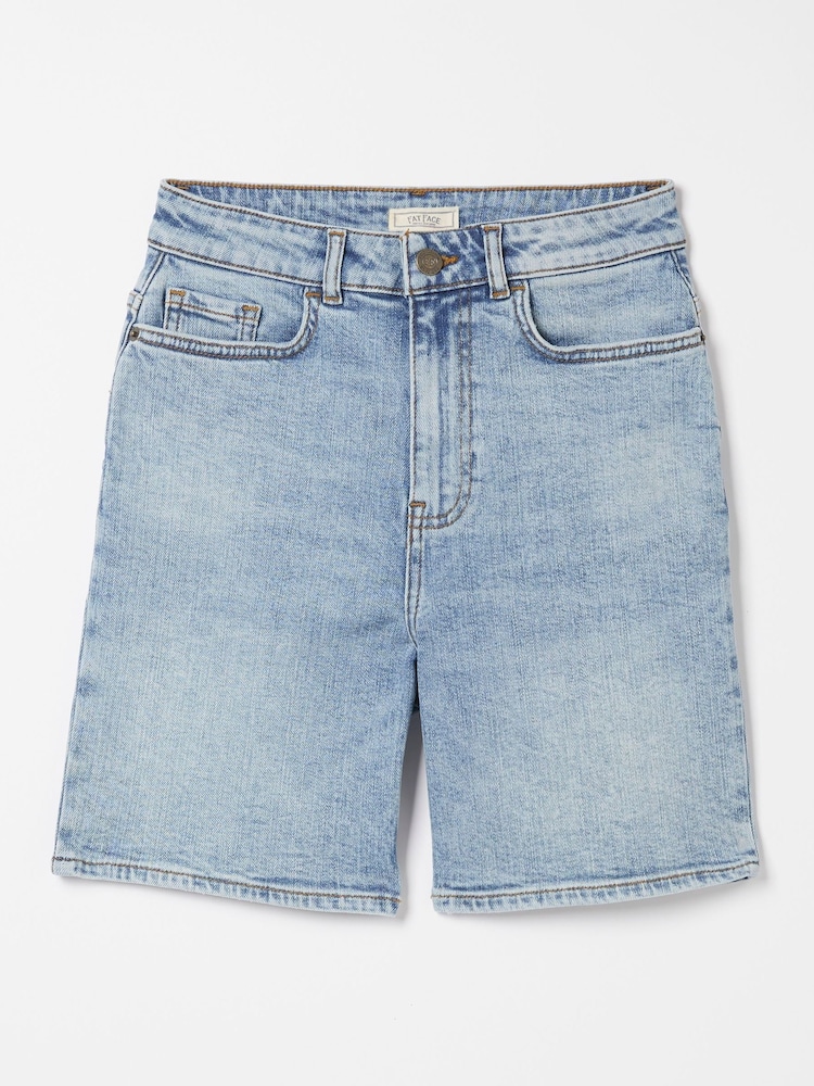 FatFace Darley Blue Denim Shorts - Image 4 of 4