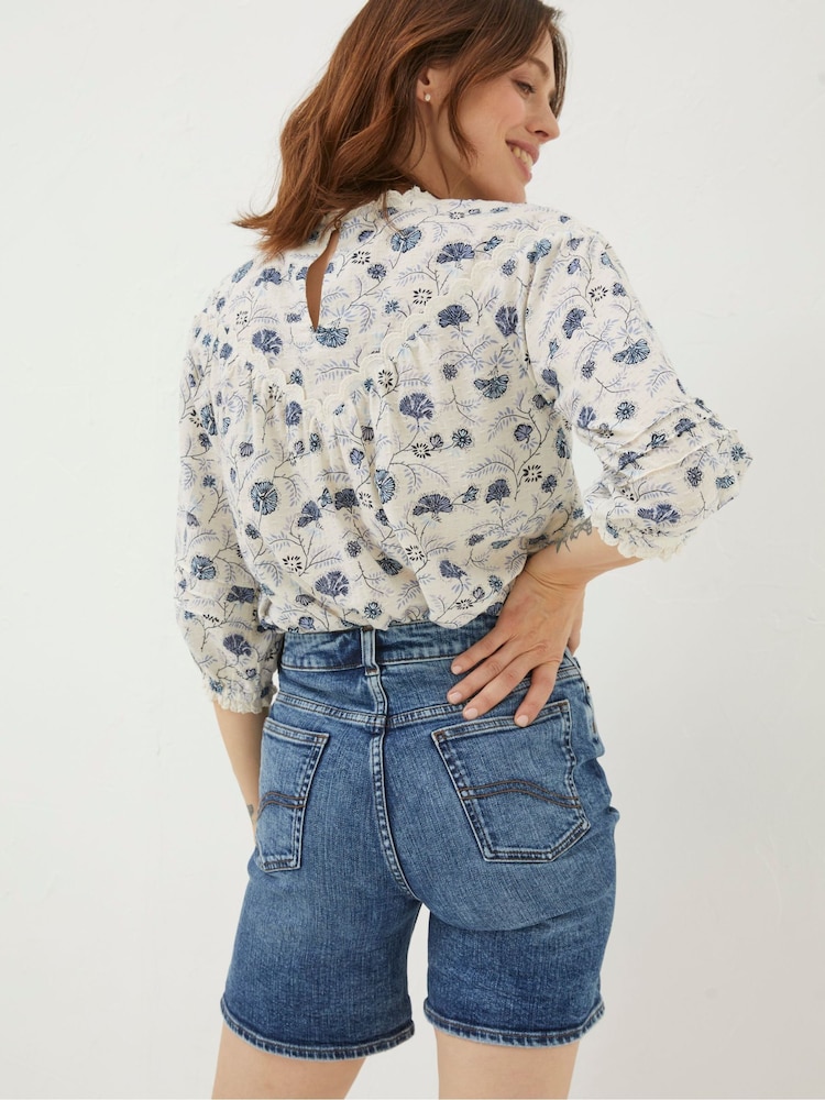 FatFace Darley Blue Denim Shorts - Image 2 of 5