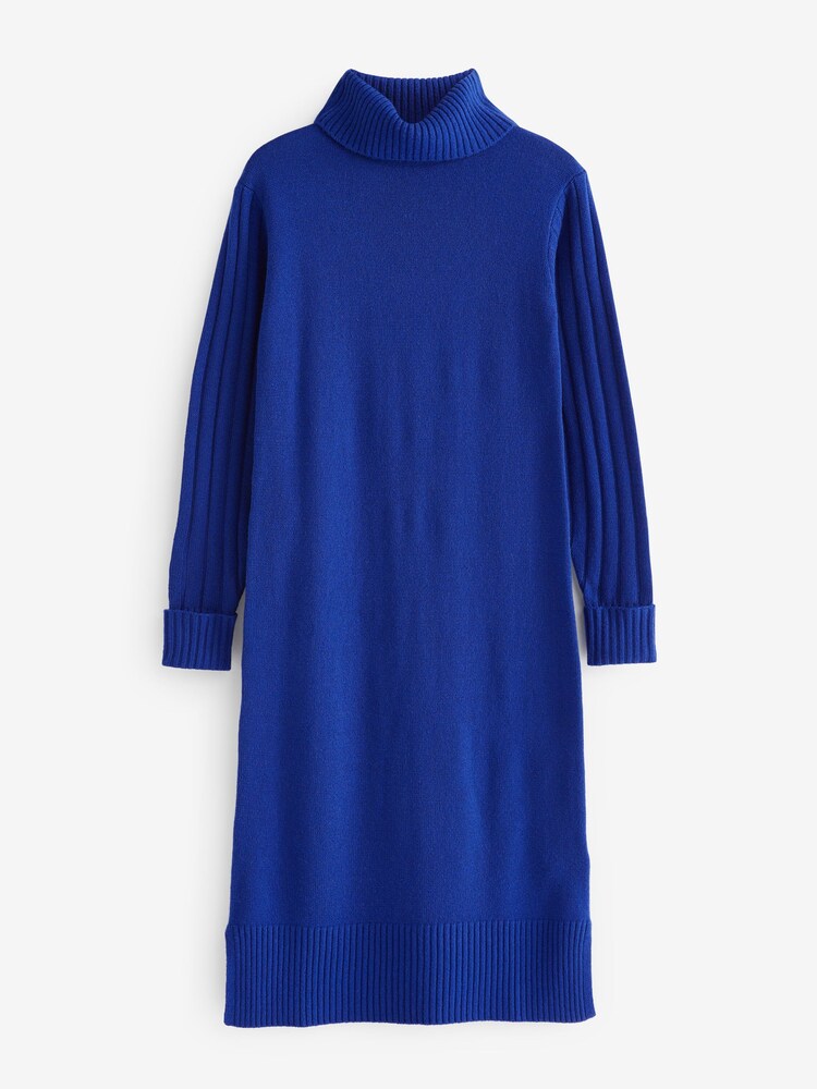 Pure Collection Strick-Pulloverkleid, Blau - Bild 4 von 4