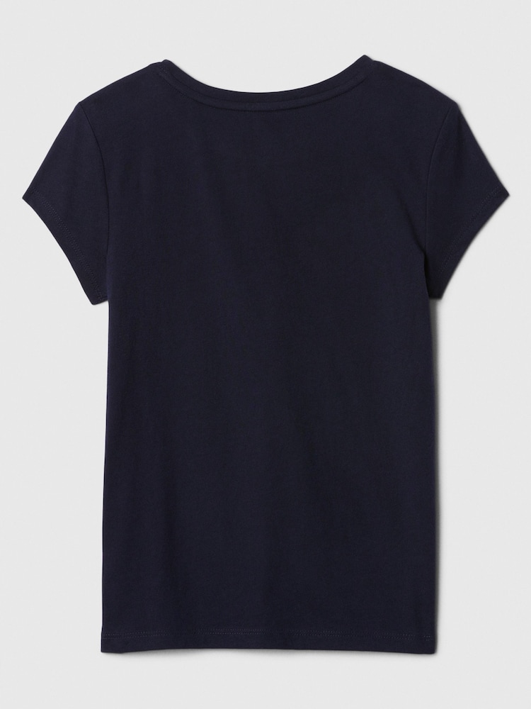 Gap Navy Blue Butterfly Graphic Short Sleeve Crew Neck T-Shirt (4-13yrs) - Image 2 of 2