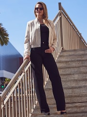 Sosandar Cream Formal Bomber Jacket - Image 6 of 6