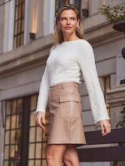 Sosandar Natural Utility Pocket Mini Skirt - Image 2 of 5