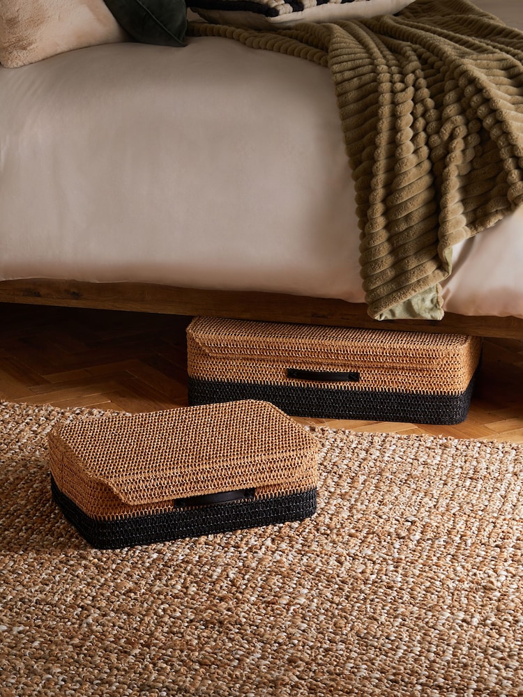 Set of 2 Natural Bronx Underbed Storage Baskets - Image 1 of 7