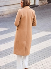 Sosandar Natural Double Breasted Longline Formal Coat - Image 5 of 6
