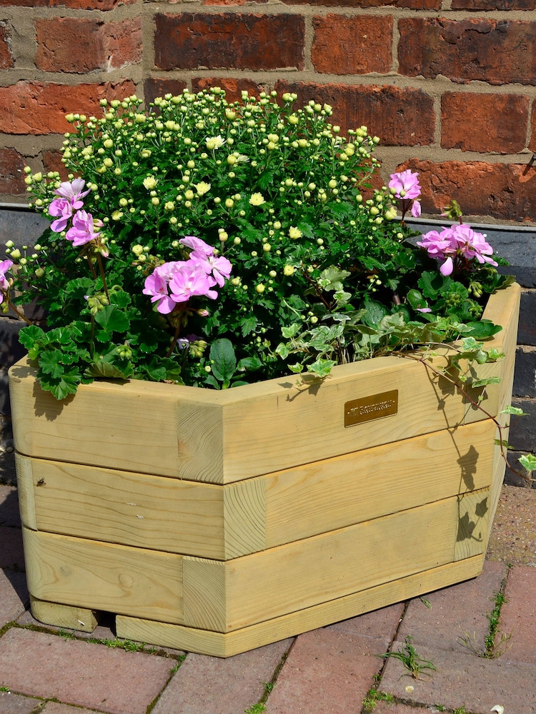 Rowlinson Natural Marberry Corner Garden Planter - Image 1 of 6