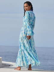 Sosandar Blue Holiday Top Co-Ord Blouse - Image 4 of 5