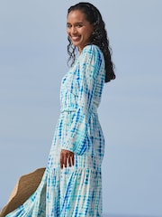 Sosandar Blue Holiday Top Co-Ord Blouse - Image 5 of 5
